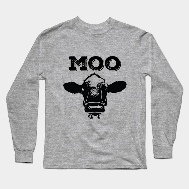 Cow - Moo Long Sleeve T-Shirt by Kudostees